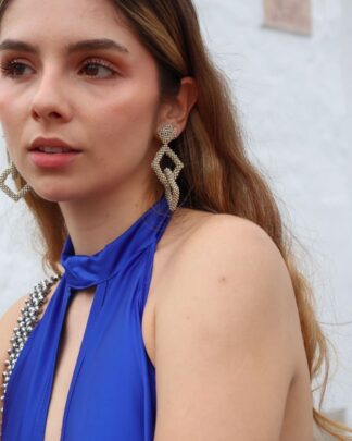 Aretes rombos cruzados