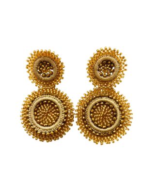 Aretes tejidos murano bronce