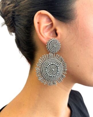 Aretes tejidos murano destello