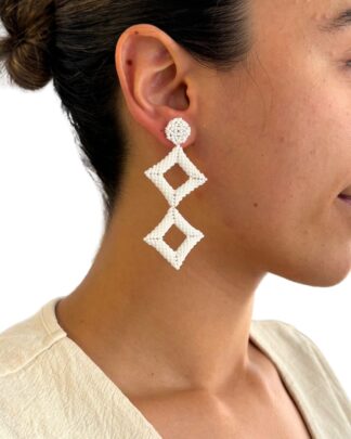 Aretes rombos doble piso