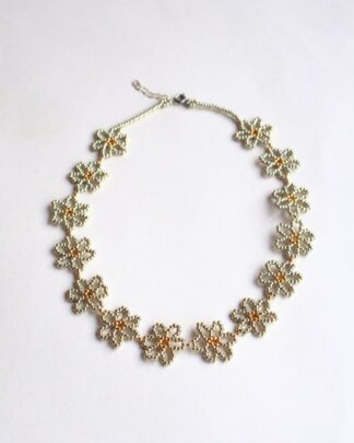 Choker flores tejidas