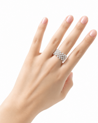 Anillo tejido rocalla