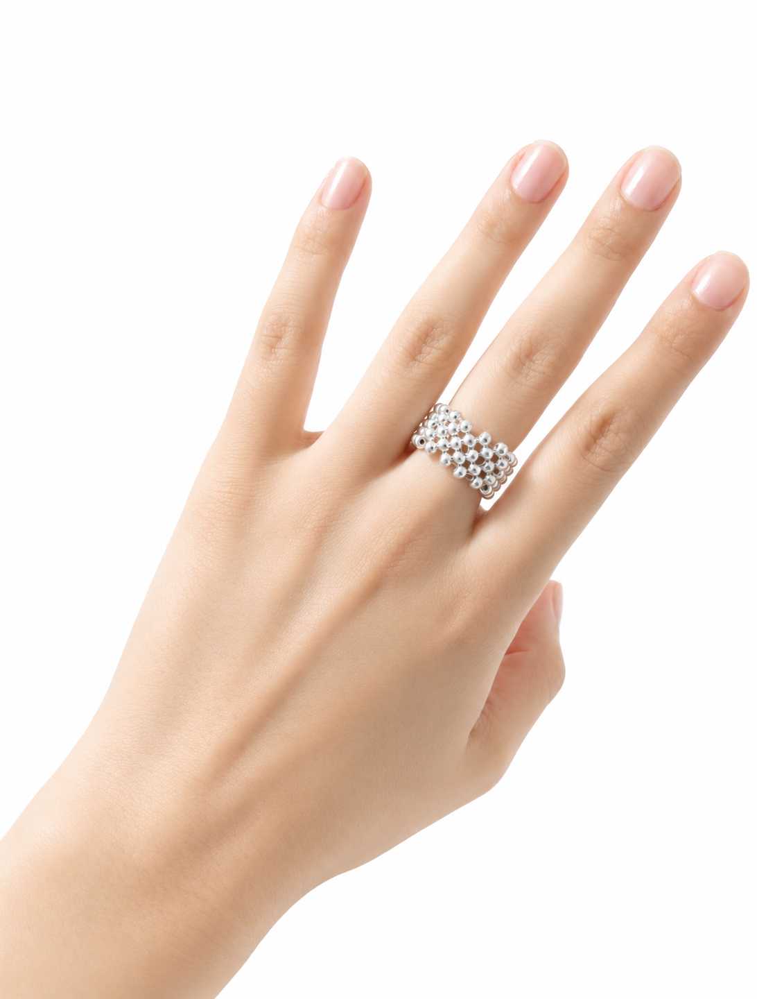 Anillo tejido rocalla
