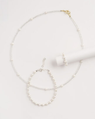 Set perlado Plata ley 925