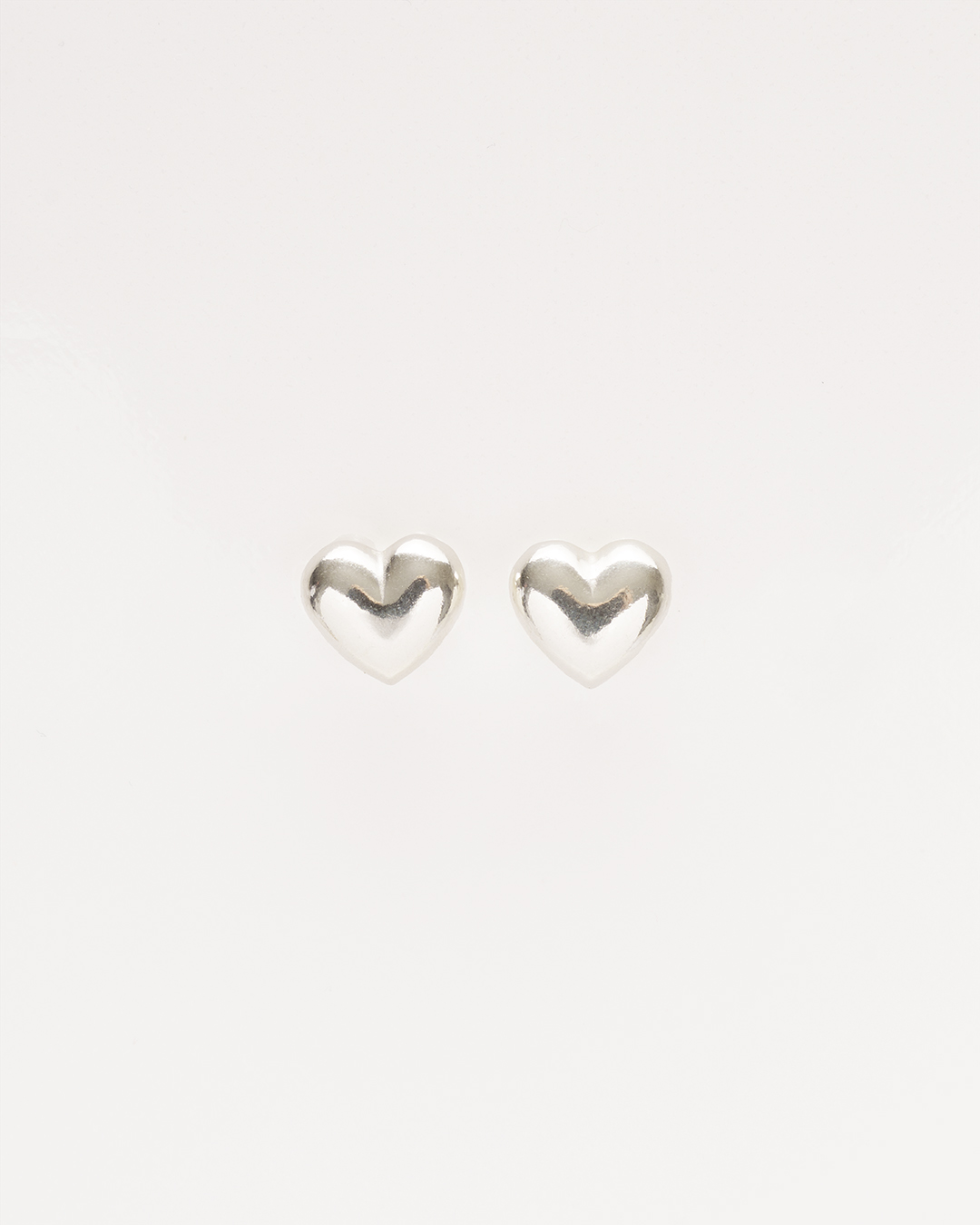 Aretes corazón plata ley 925