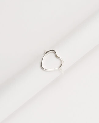 Anillo corazón plata ley 925